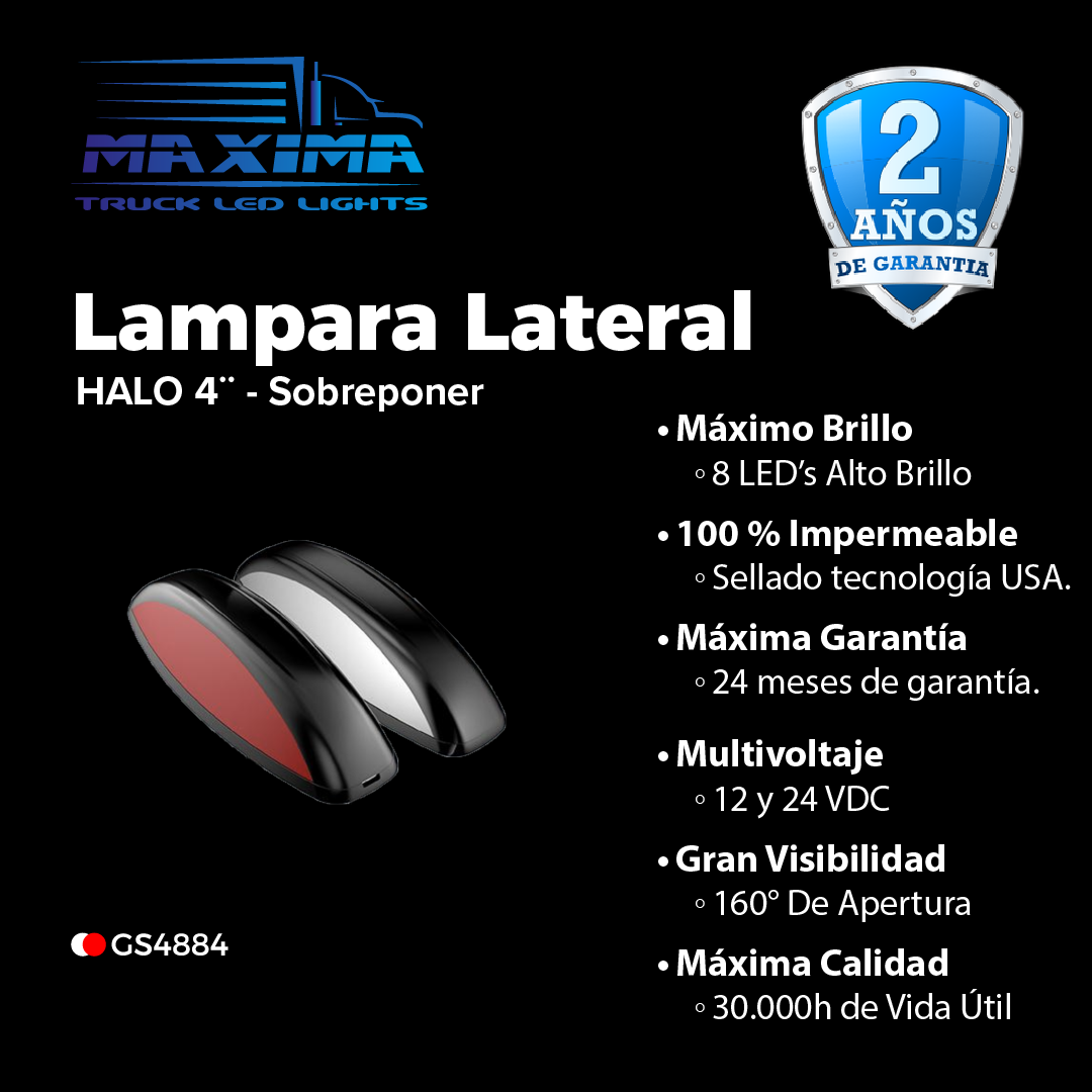 Lampara Lateral Ovalada 4¨HALO