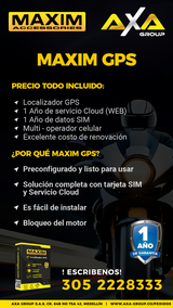 Servicio x 1 Año de MAXIM GPS