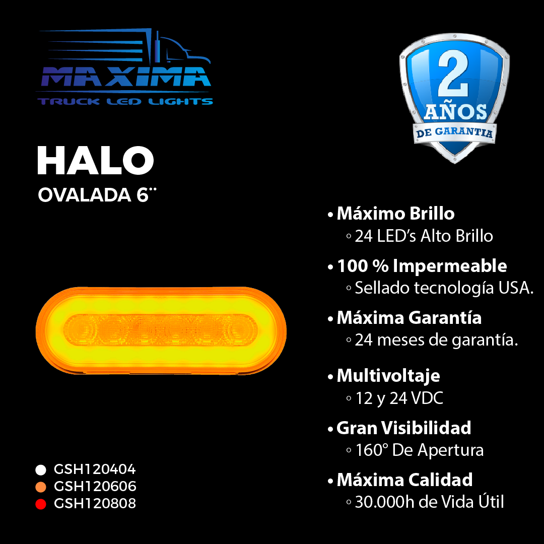 Lampara Ovalada 6" HALO