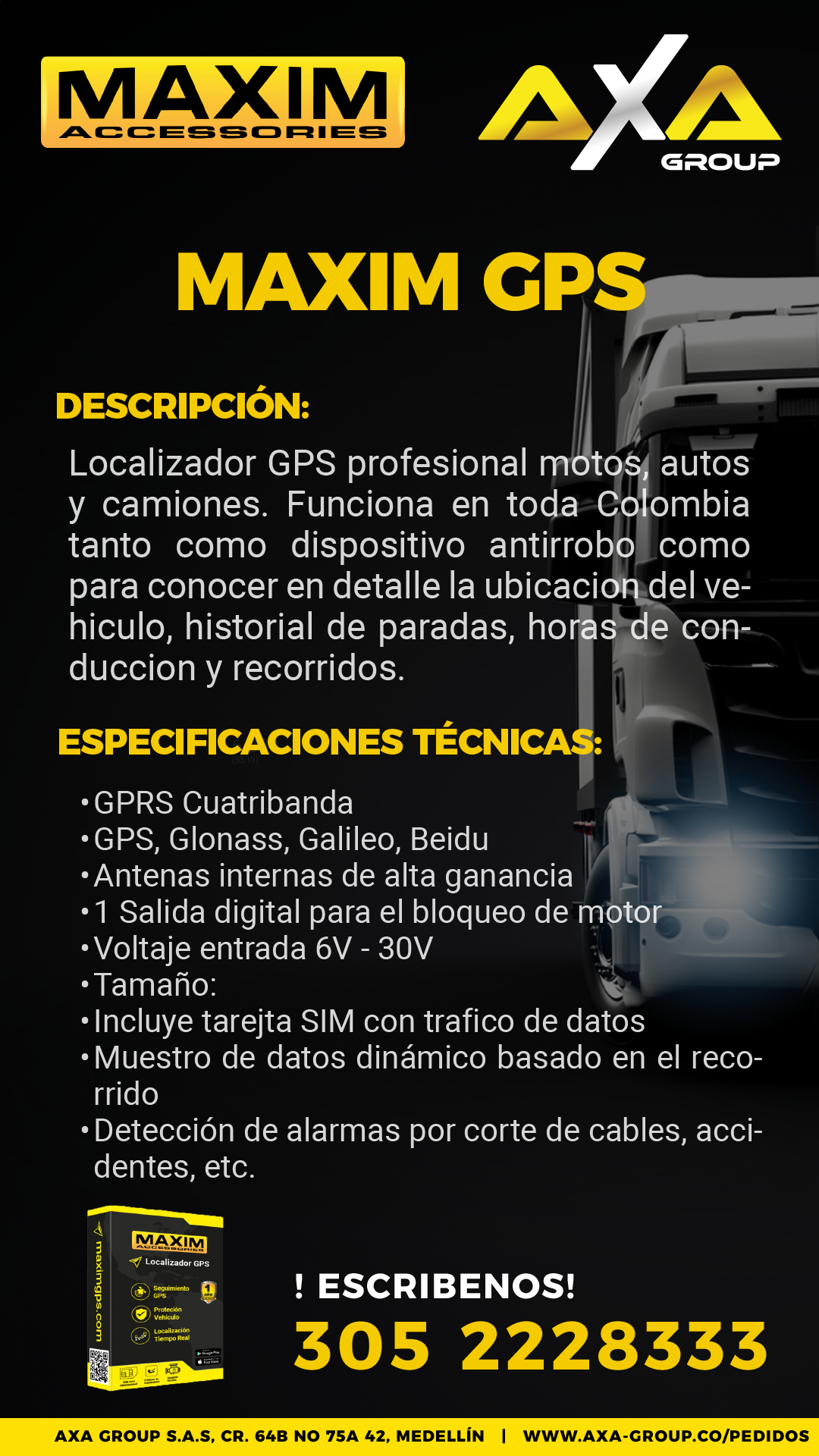 Servicio x 1 Año de MAXIM GPS