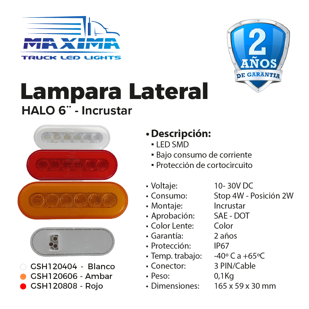 Lampara Ovalada 6" HALO