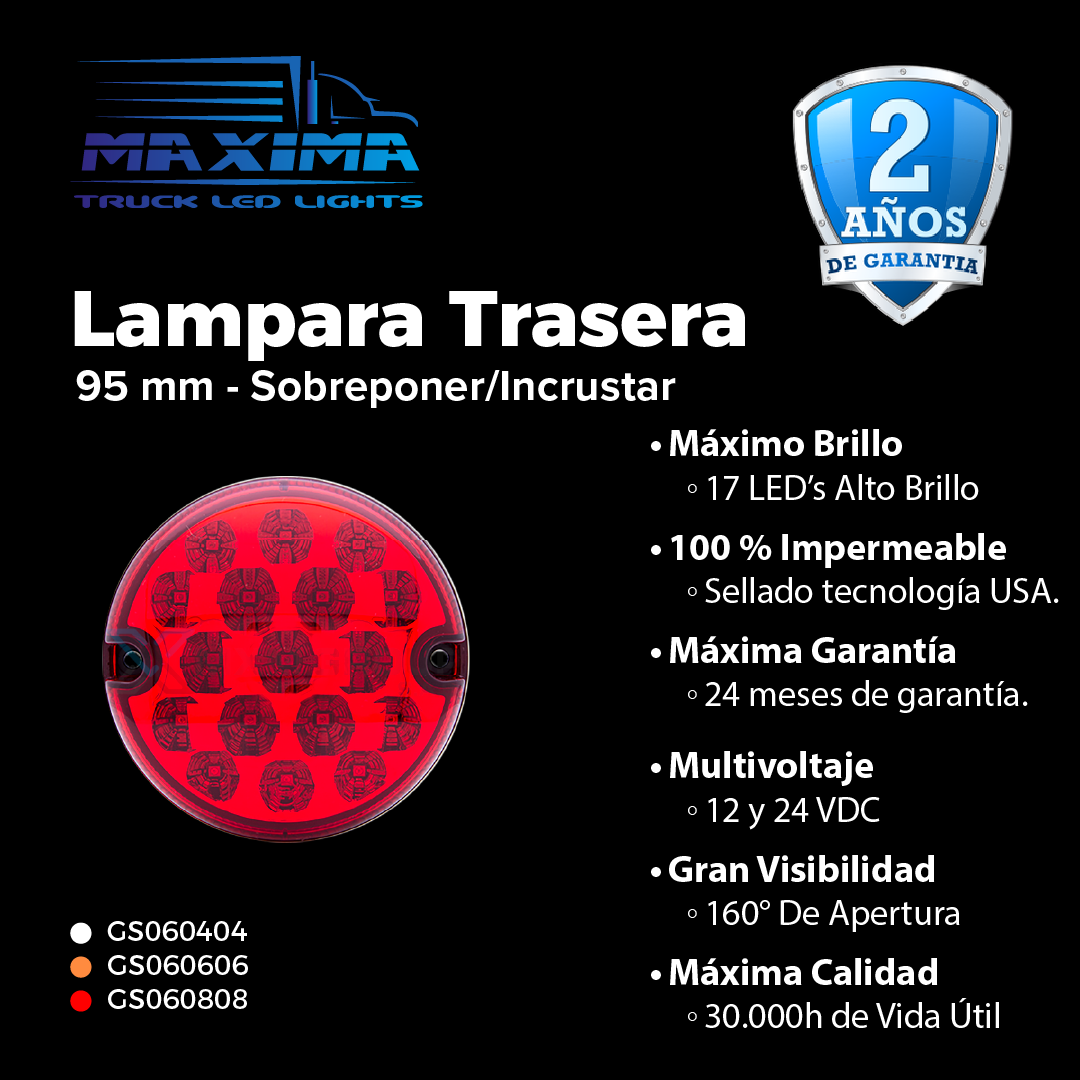 Lampara Redonda 95 mm