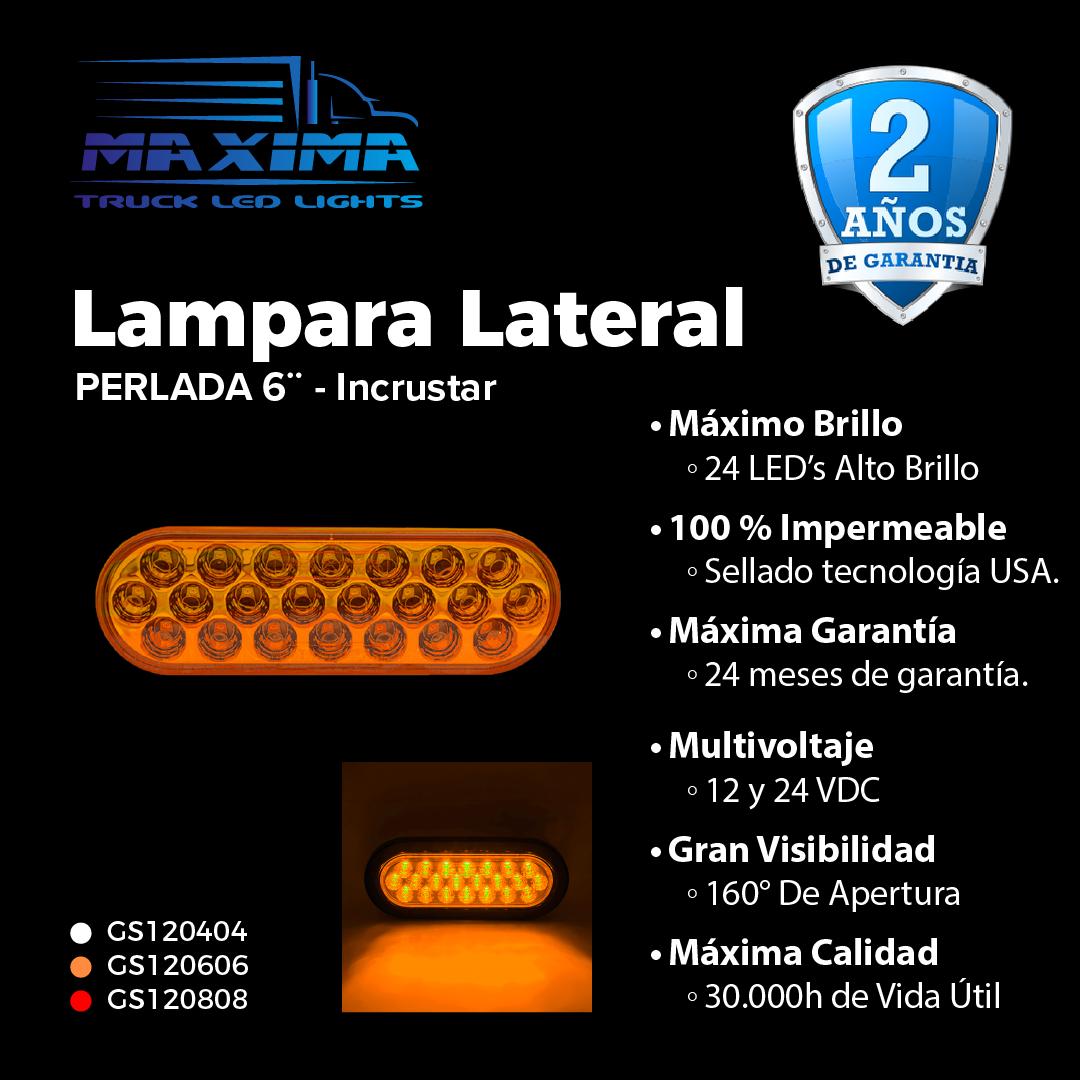 Lampara Ovalada 6" Perlada