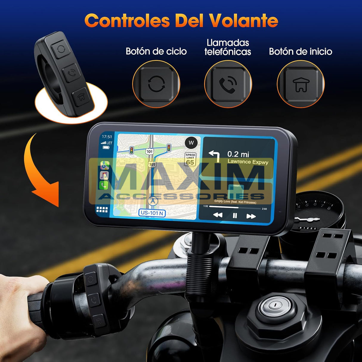 Moto Display de 6.25" HD con Control + DVR