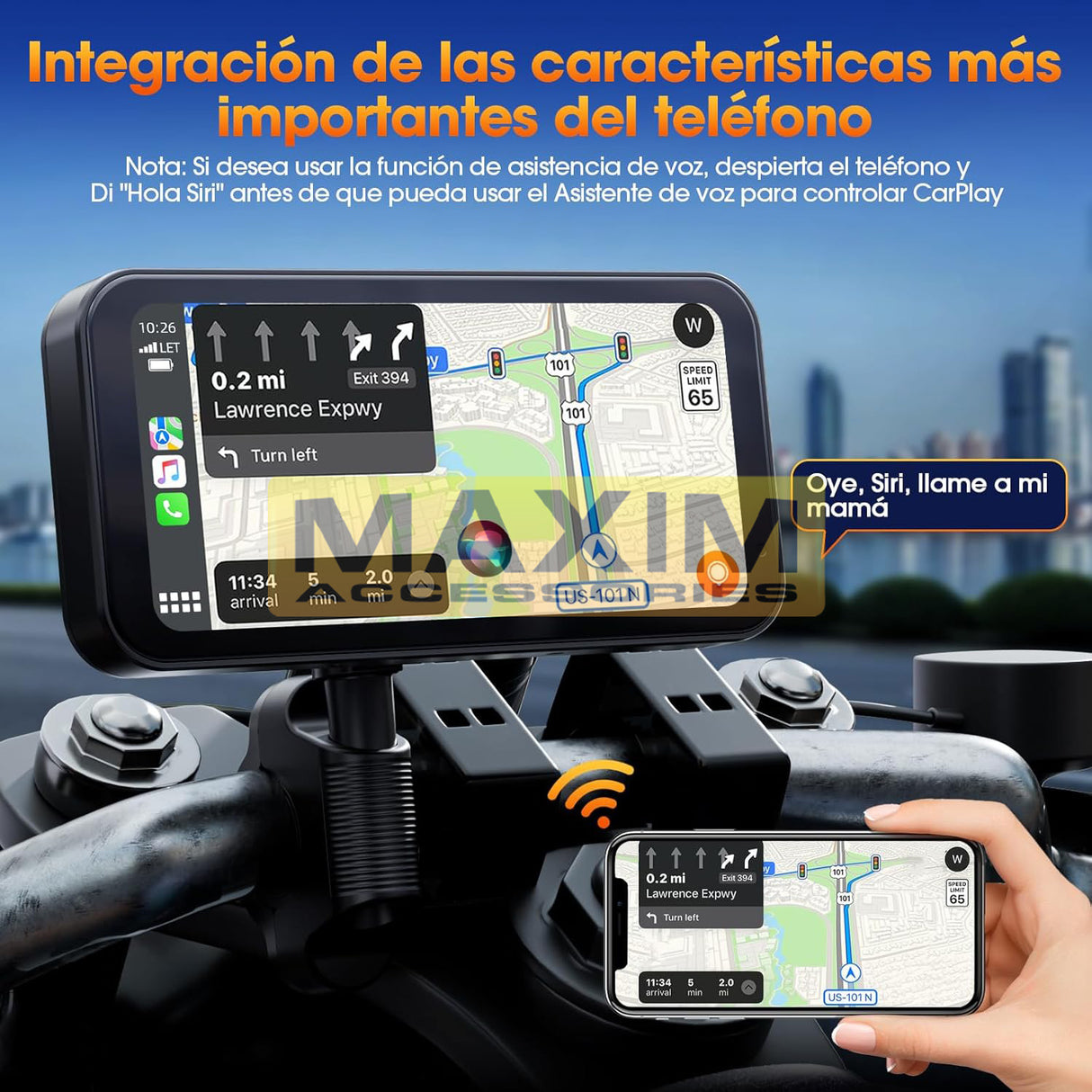 Moto Display de 6.25" HD con Control + DVR