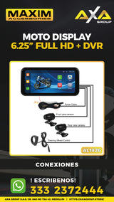 Moto Display de 6.25" HD con Control + DVR